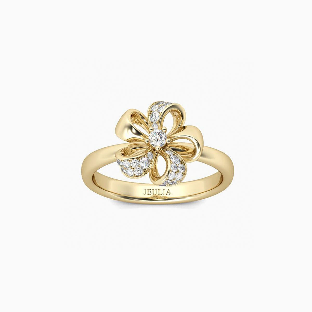 Gold Tone Flower Design